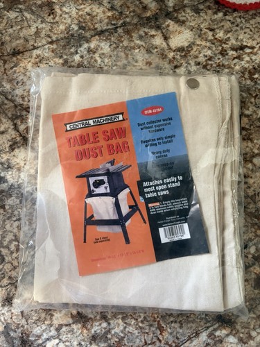 Table saw dust collector - table, bag